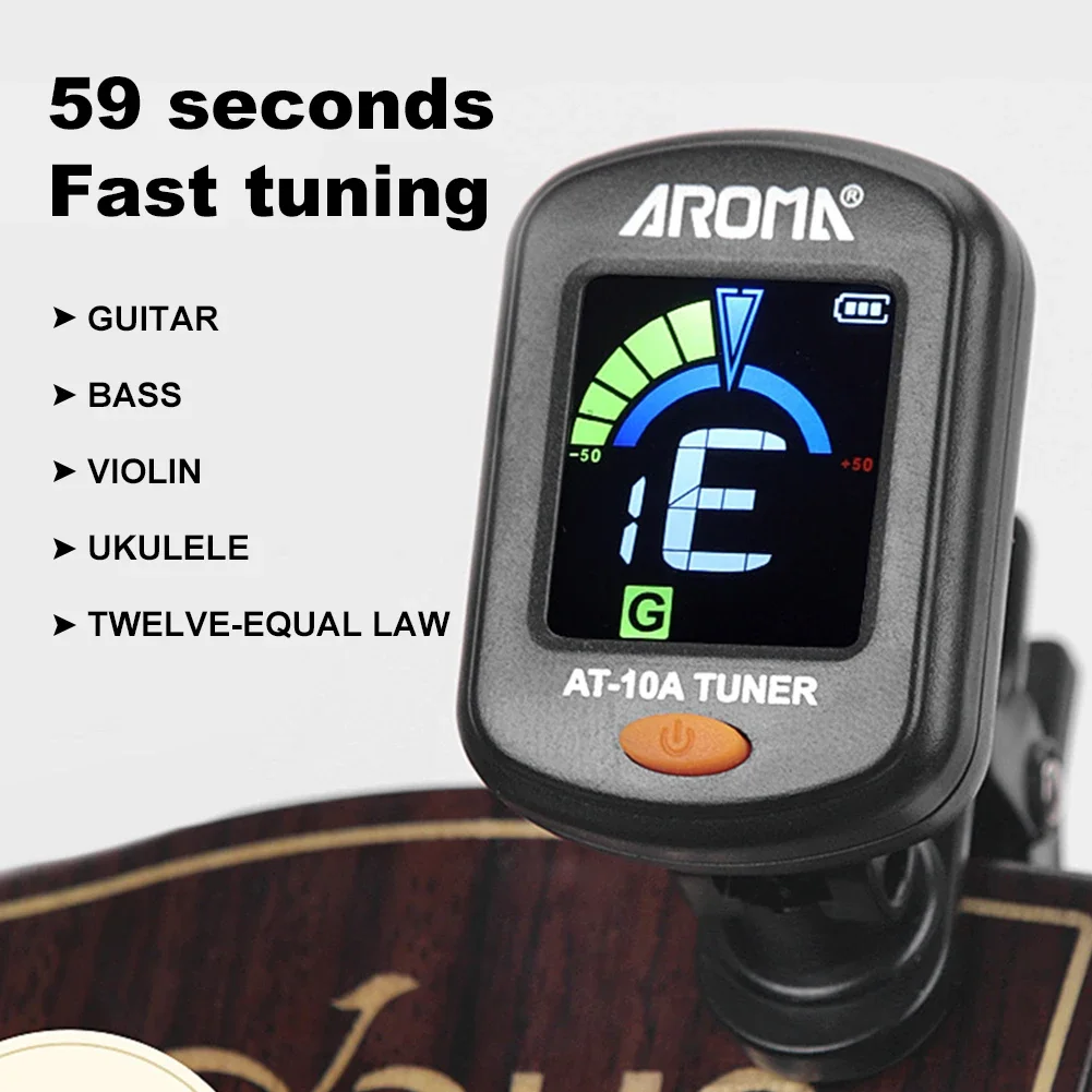 Digital Electronic Tuner Rechargeable Acoustic Guitar Tuner Electric Guitar Tuner for Bass Ukulele Chromatic Guitar Accessories