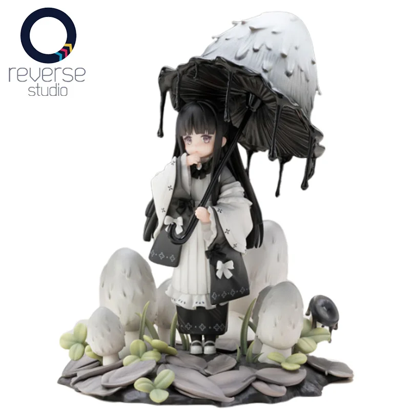 Genuine Original Reverse Studio Mushroom Girl Hairy Ghost Umbrella PVC 24CM  Anime Action Figure Collectible Ornament Gifts