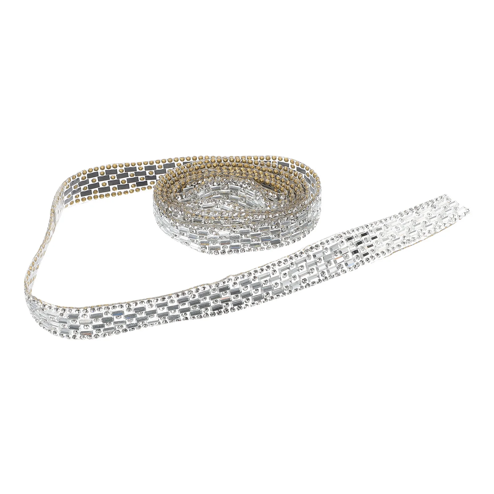 

1 Roll Water Drill Rhinestone Ribbon Iron on Multi Purpose Rhinestone Trim for DIY Craft Clothes Shoe Decor Ribbon Pattern Patch