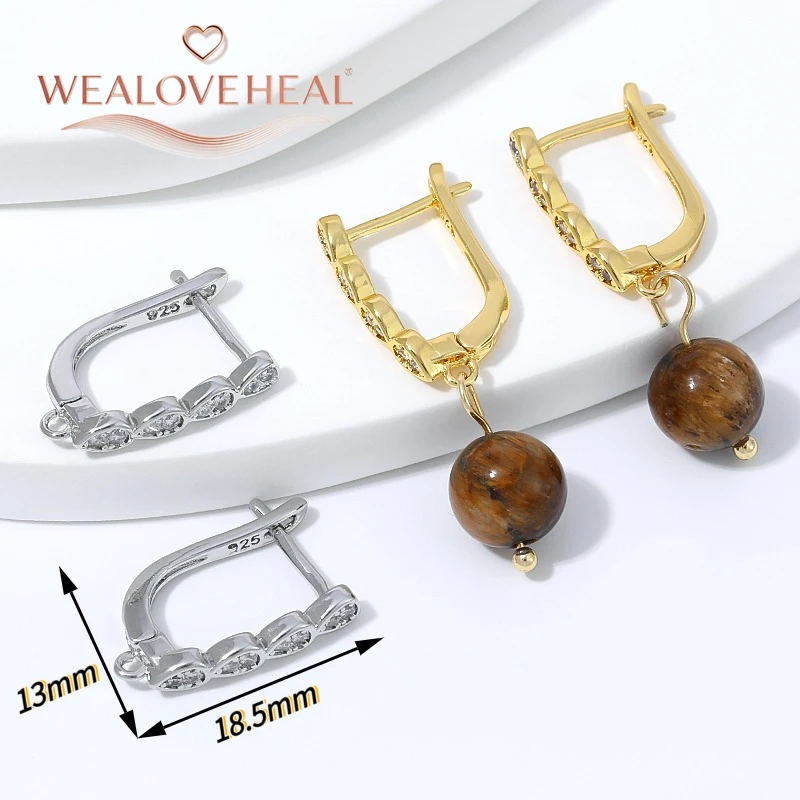 schmuckherstellung zubehör, 18K Vergoldete Messing-Ohrringhaken mit Mehrfach-Tropfenform, Micro-Pavé-CZ und Öse für DIY-Hängeohrringe, Schmuckherstellungszubehör – Detail 17