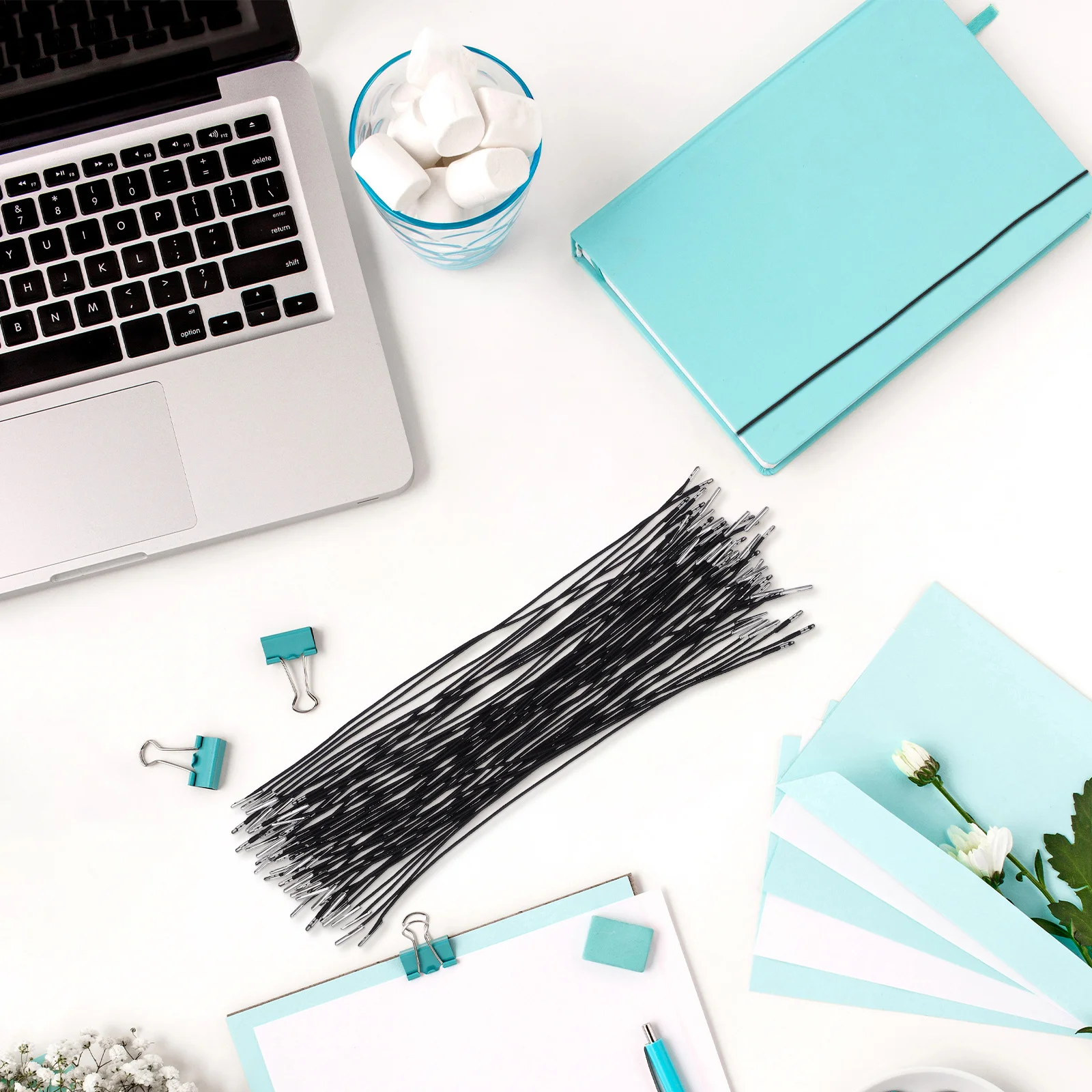 

50Pcs Elastic Barbed Cords Highly Stretchable Polyester Bungee Strings for Crafts Party Hats Masks Clothing Binding DIY