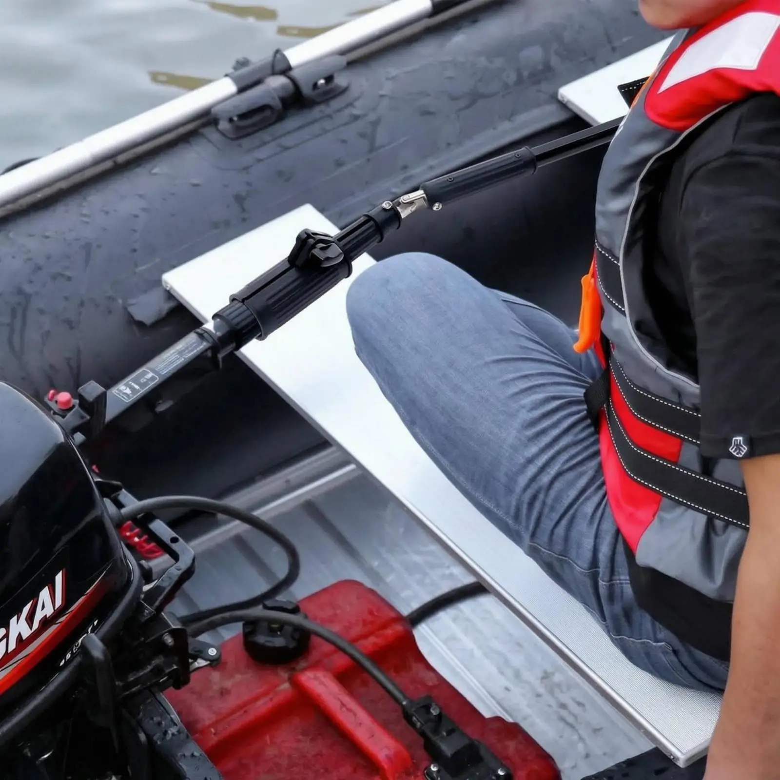 Outboard Motor Universal Joint Extension Handle Long Straight Shaft Outboard Motor Handle Cylindrical Grip