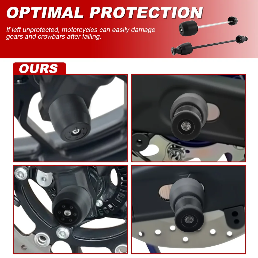 

For YAMAHA YZF-R3 2015-2025 MT-03 2016-2025 Motorcycle Wheel Protector Front Rear Wheel Axle Fork Crash Sliders Swingarm Spools