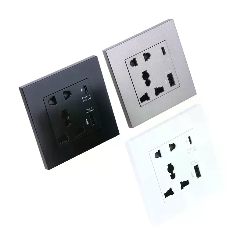 USB Outlet Type C Port Socket Power 4000MA Household Embedded Wall Modern Electrical Panel For Home Office