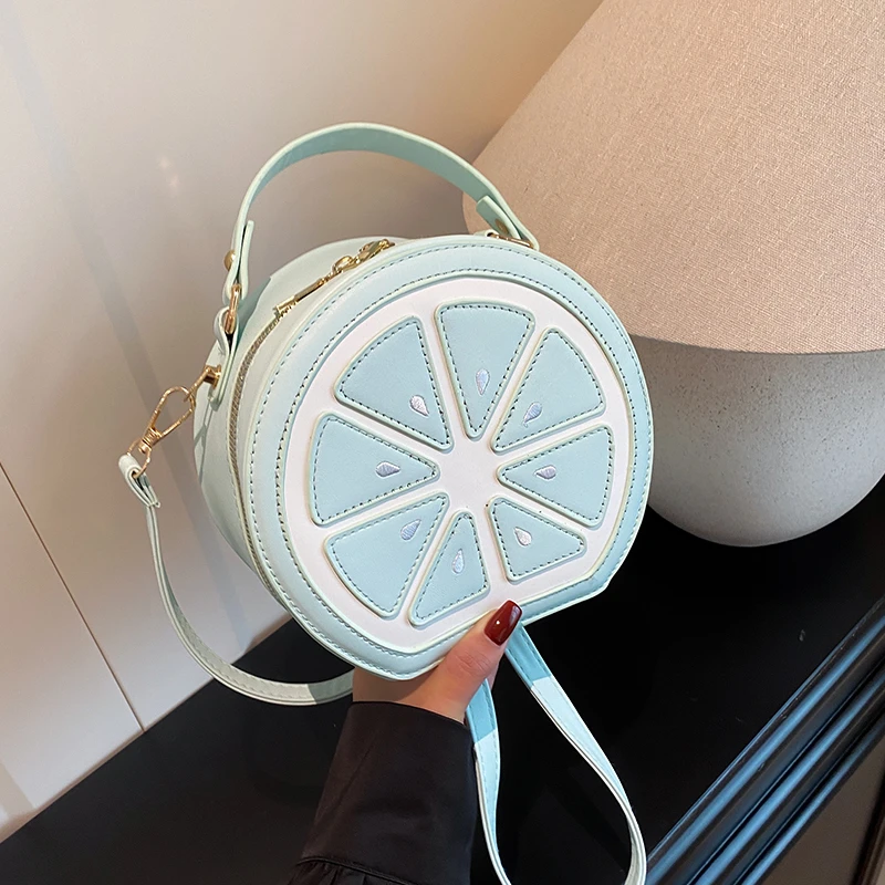 2026 Hot Sale Minority Fashion Women's Handbags PU Zipper Patchwork Thread Crossbody Bags Orange Sense of Design Ladies Bags