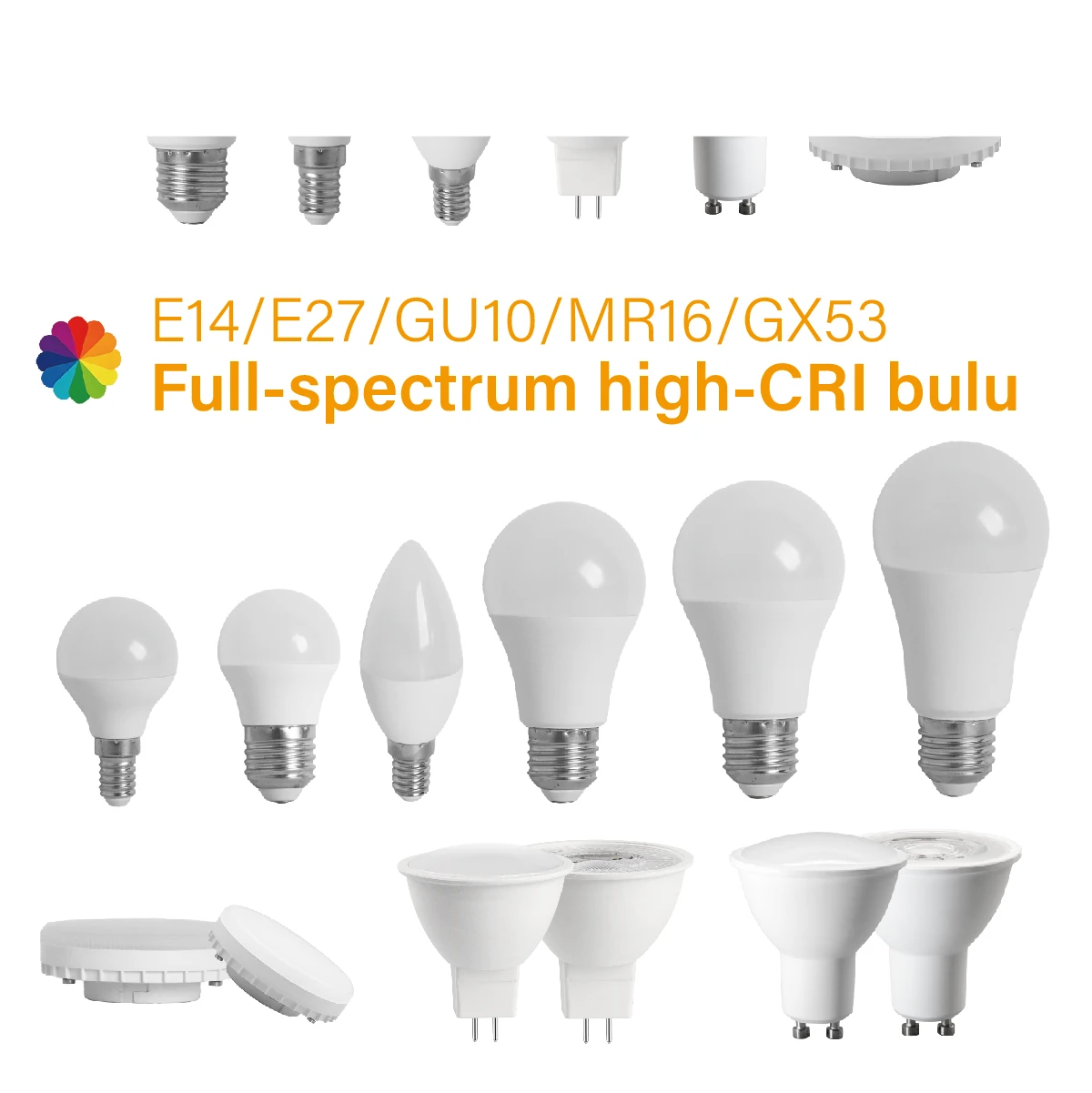 4-20PCS Full Spectrum LED Spotlight RA90 CRI90 Flicker Free E14 E27 GX53 GU10 100-240V Eye Protection Indoor Home Lighting Bulb