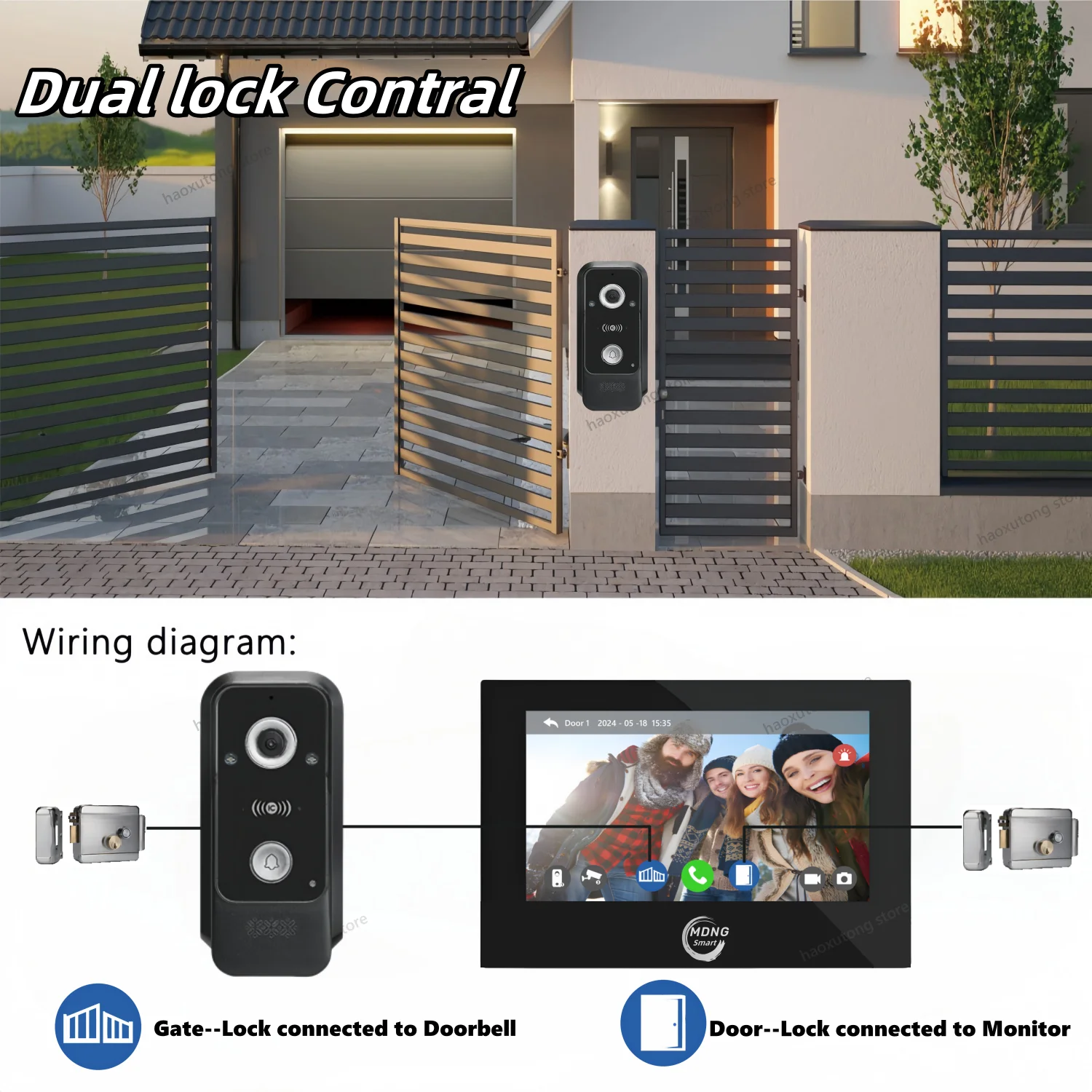 10 Inch Tuya Smart Video Intercom Wifi Door Entry Phone System RFID Card Gate Door Unlock 1080P Wireless Vodeo Doorman Doorbell