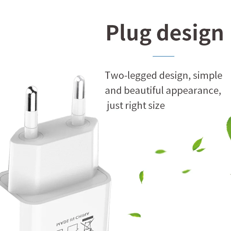 Imagem -04 - Interface Usb Carregamento Cabeça Conveniente Viagem Telefone Carregamento Durável Lithe Preto Branco Europeu Charge Plug Qualidade ue Adaptador dc 5v 1a Preto