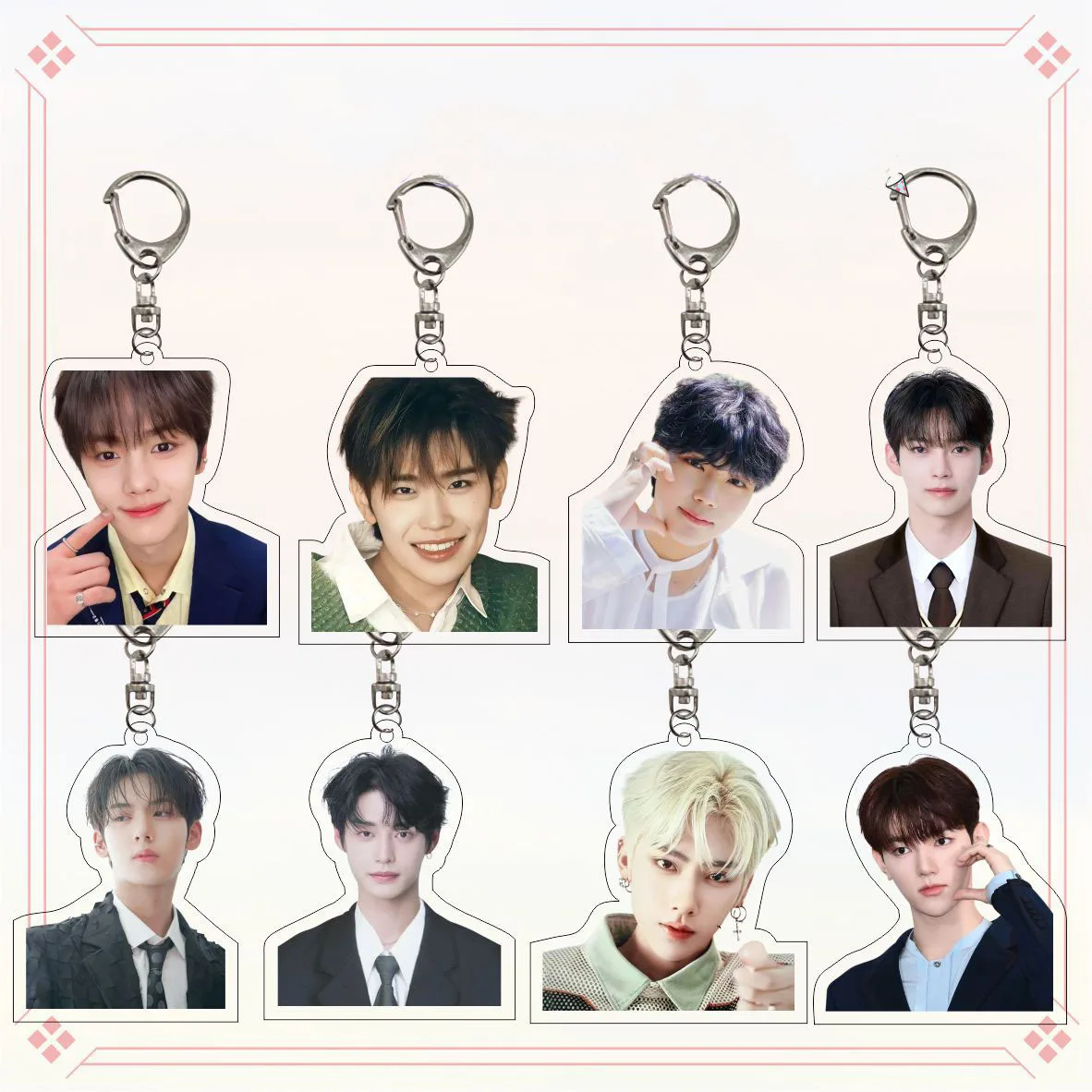 

KPOP ZEROBASEONE HD Photo Print Acrylic Keychains Ricky Zhanghao Matthew Hanbin Fashion Keyring Bag Accessories Fans Collection