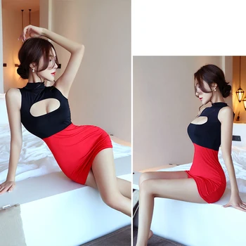 Image Dress Secretary uniform one-piece passionate and pure desire short skirt dress on promotion Summer clothes nightclub hot girl