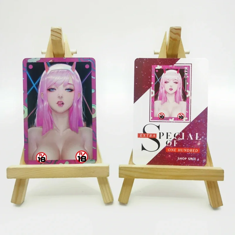 1PCS/Set Sexy Anime Girl Cards DARLING in The FRANXX Zero Two Game Collection Cards Birthday Christmas Gift Toys