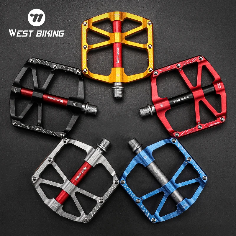 Bicycle 3 Bearing Pedals Ultralight Aluminum Alloy MTB Road Bike Pedal Anti-Slip Widen Cycling Flat Pedal Bike Parks