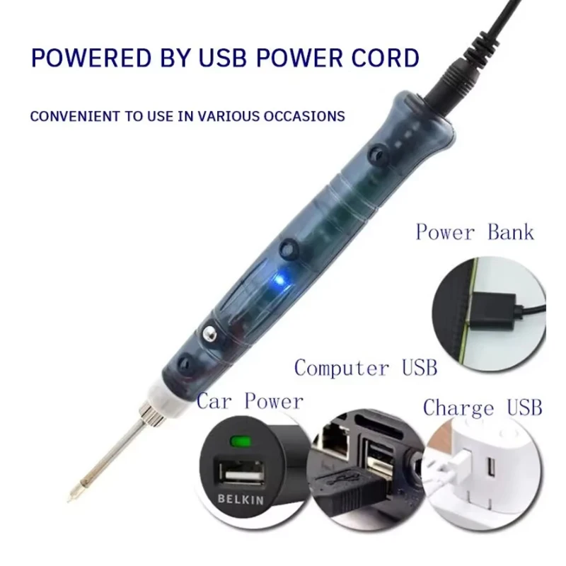 5V Soldering Iron Portable Mini USB Household Electronic Repair Solder Welding Tool Student Electric Soldering Pen Combination