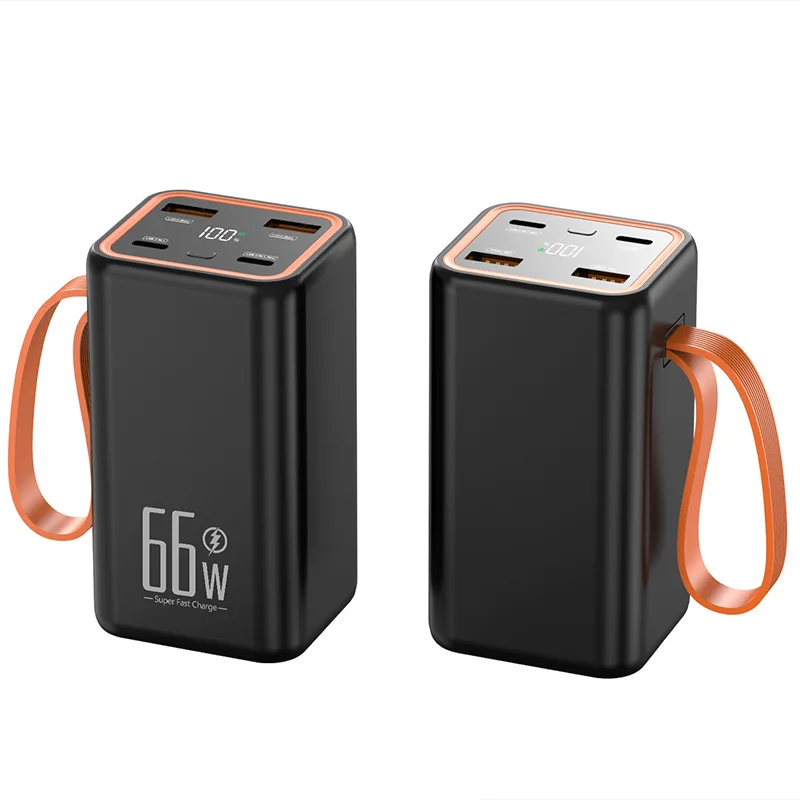 Popular 66w universal super fast charging 200000mAh high capacity lithium polymer battery micro USB outdoor mobile supply 3A