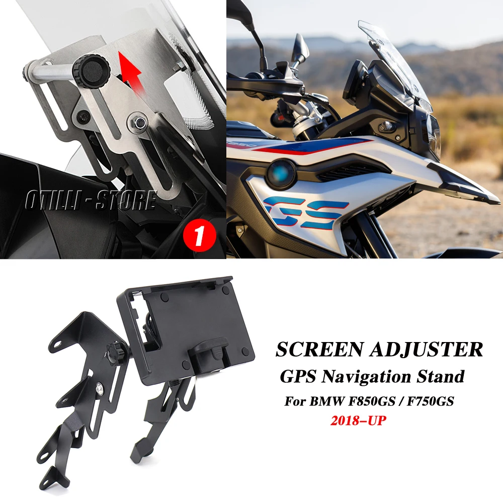 New Motorcycle Screen Adjuster Phone GPS Navigaton Plate Bracket Bar Mount Fit For BMW F750GS F750 GS F850GS F 850GS 2018 - 2022