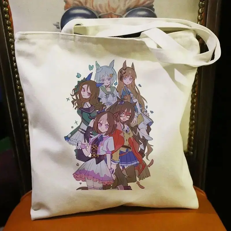 Pretty Derby Canvas Two-Dimensional Anime Student Shoulder Tote Outdoor Book Bag ANI