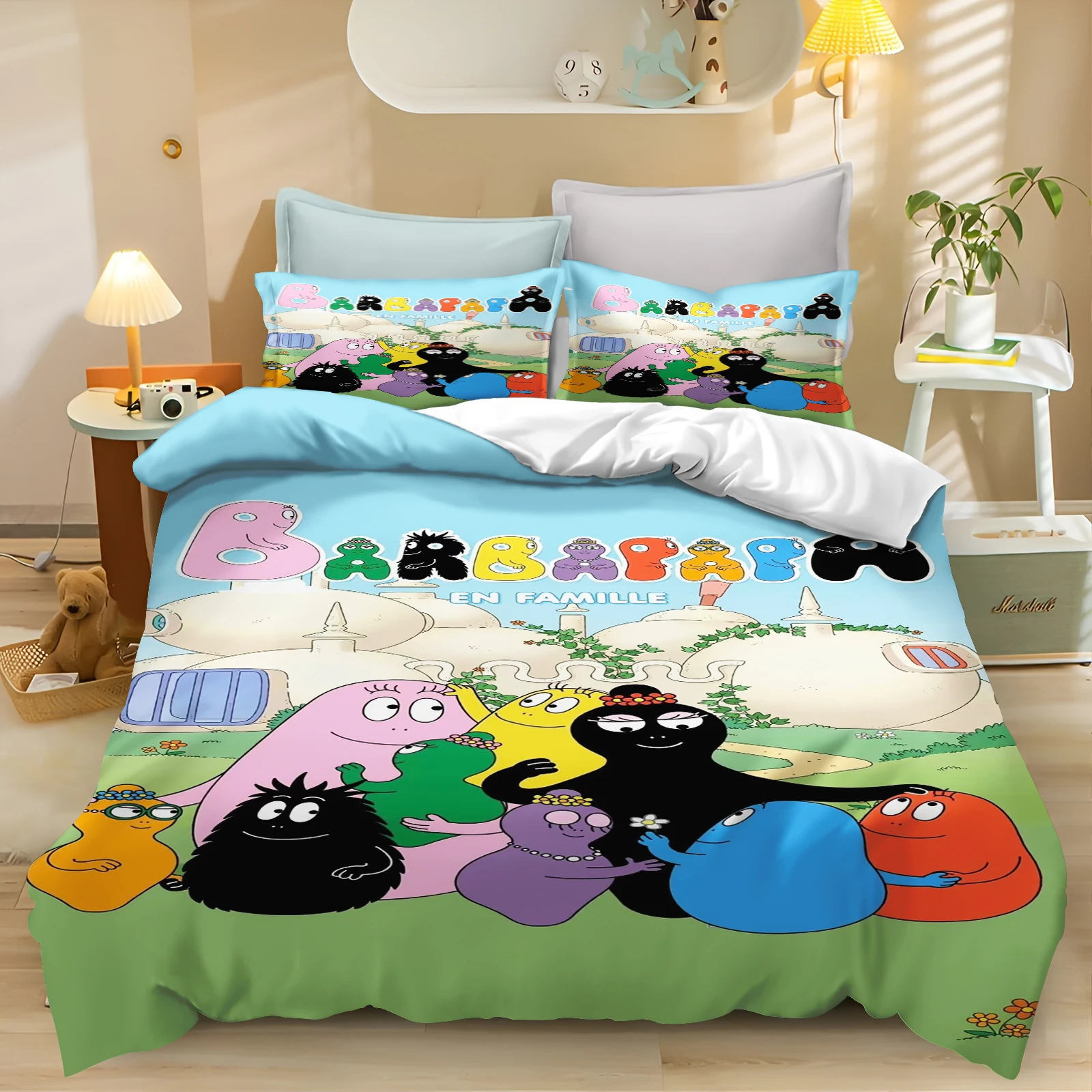 cute-barbapapa-print-bedding-set-2-3pcs-duvet-cover-with-pillowcases-kawaii-anime-bed-linens-for-boys-girls-bedroom