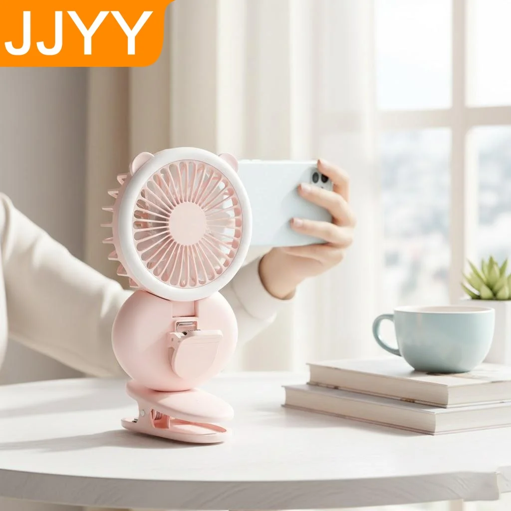 

USB-перезаряжаемый мини-вентилятор с клипсой, портативный складной вентилятор для дома и офиса, бесшумное охлаждение