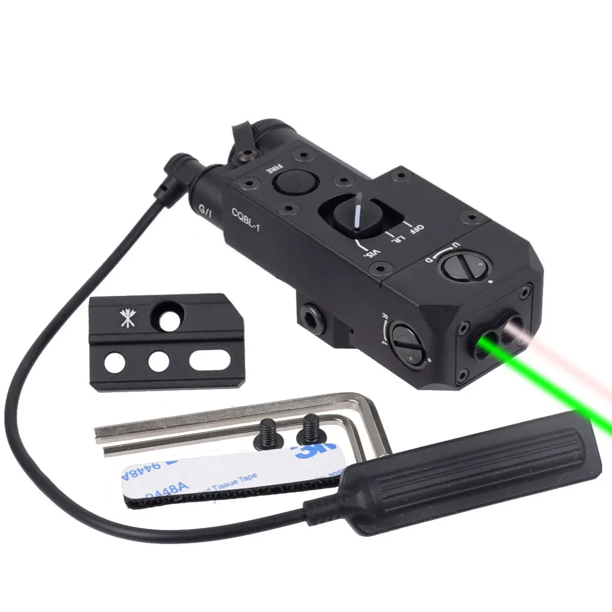 Tactical CQBL-1 Red Green Dot IR Laser Sight Combo Surefire M300 M600 Aiming Hunting Rifle Aluminum Weapon with Light Mount