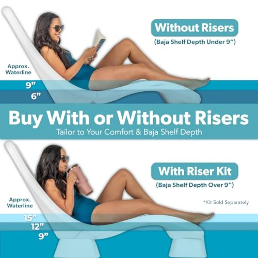Coast Modern in Pool Lounge Chair - Waterproof and Weighted Chaise Lounger - Outdoor Pool Furniture for Patio or in Baja Shelf view 5