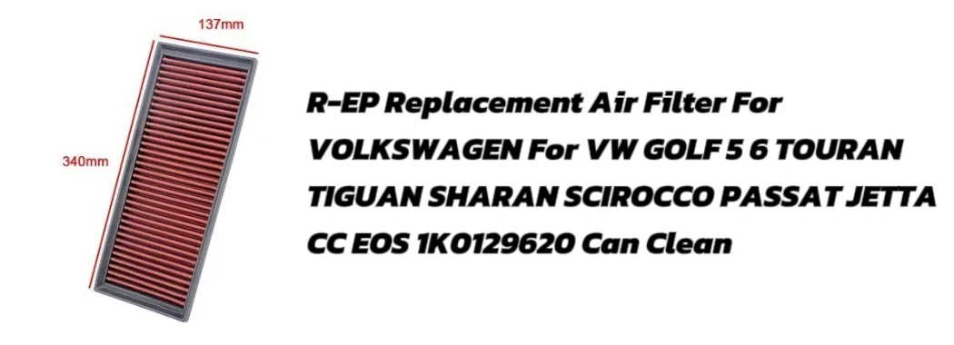High Flow Car Sport Air Intake Filter For Seat Ibiza Arona Leon Toledo, Audi A1 A3 Q2, Skoda Fabia Karoq, Volkswagen Polo Up