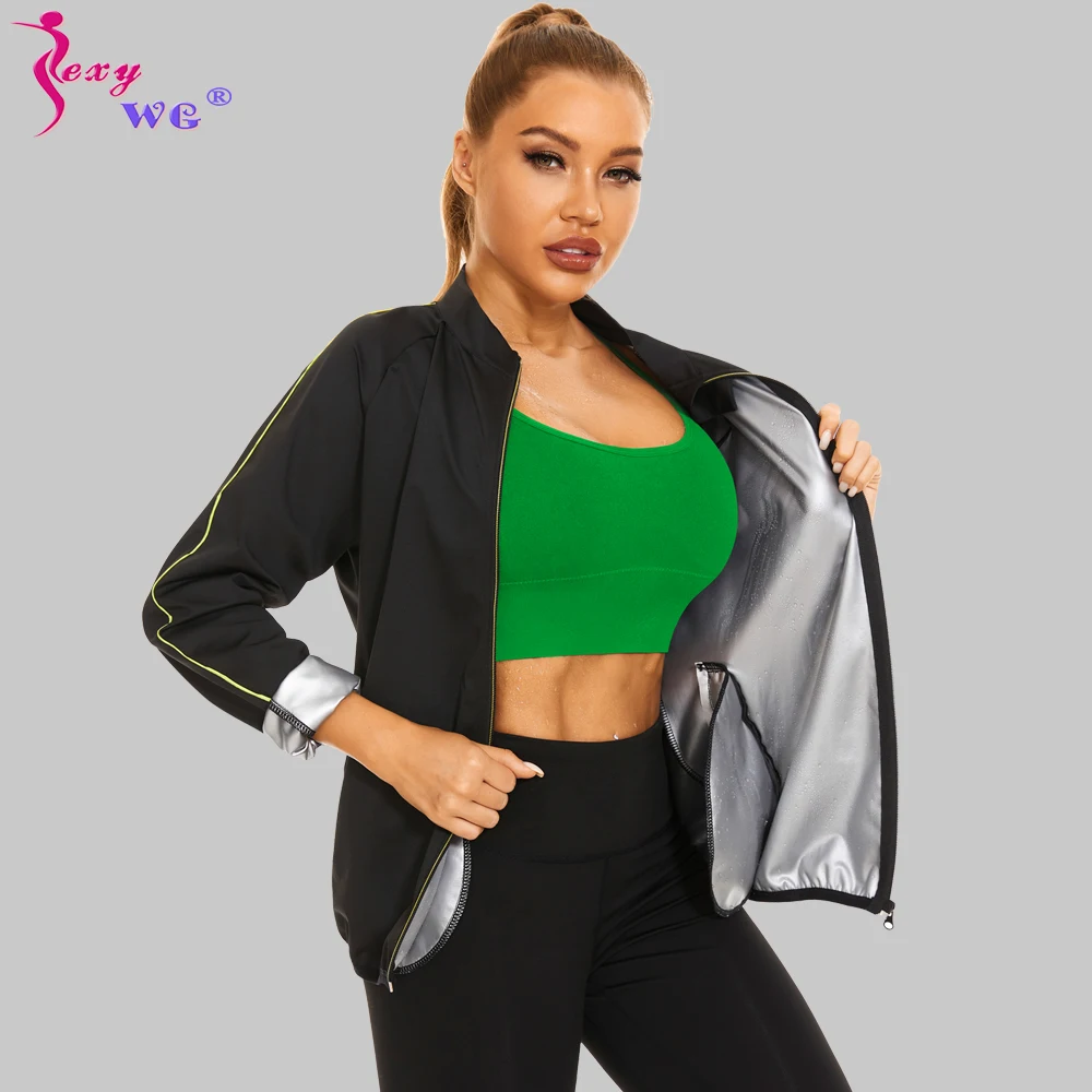 Sexywg Frauen Sauna jacke abnehmen Schweiß Top für Gewichts verlust Fett verbrennung Body Shaper Taille Trainer Shirt