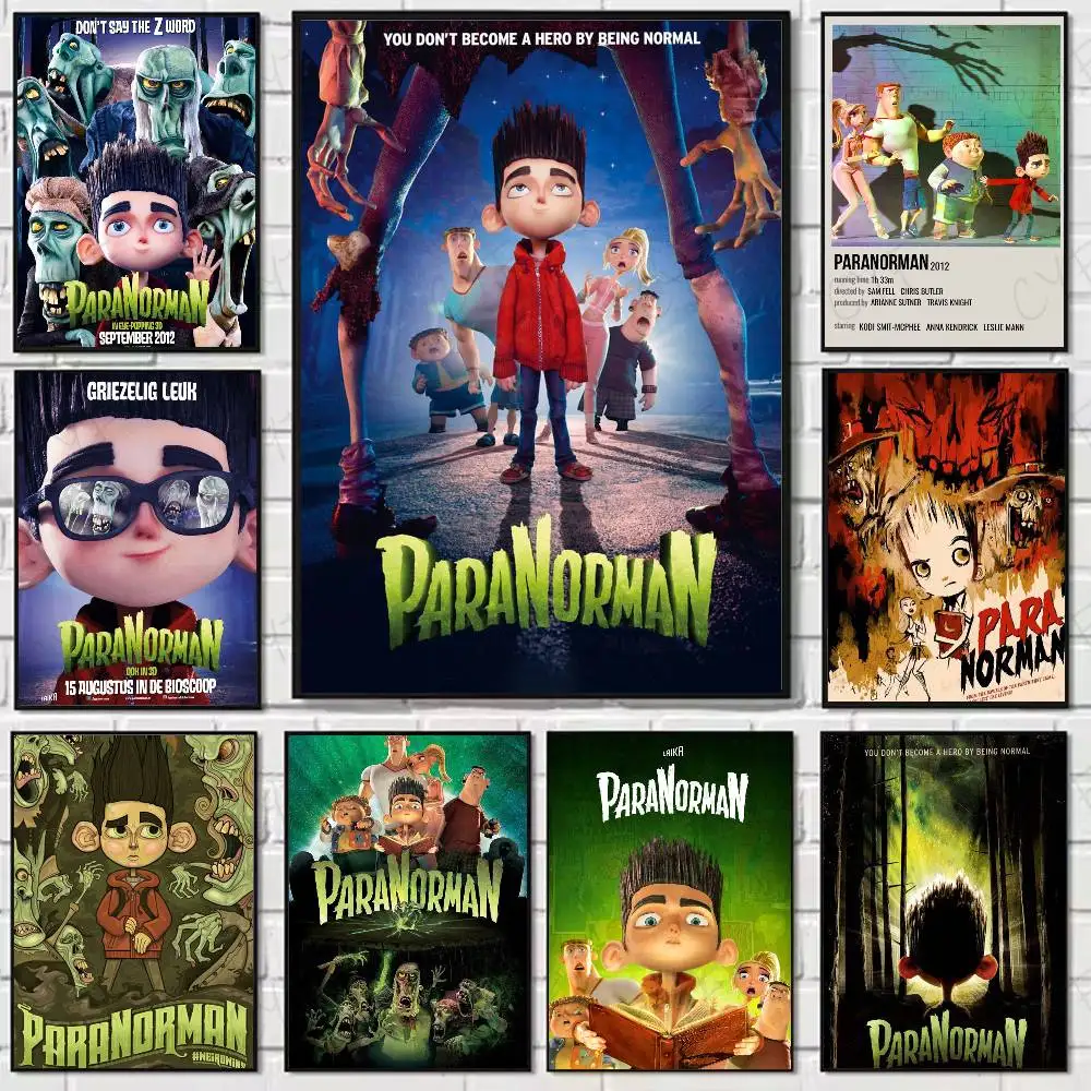 Póster de dibujos animados de anime P-ParaNorman Arte de pared de alta calidad para el hogar, oficina, dormitorio, sala de estar, pasillo, Bar, regalo perfecto