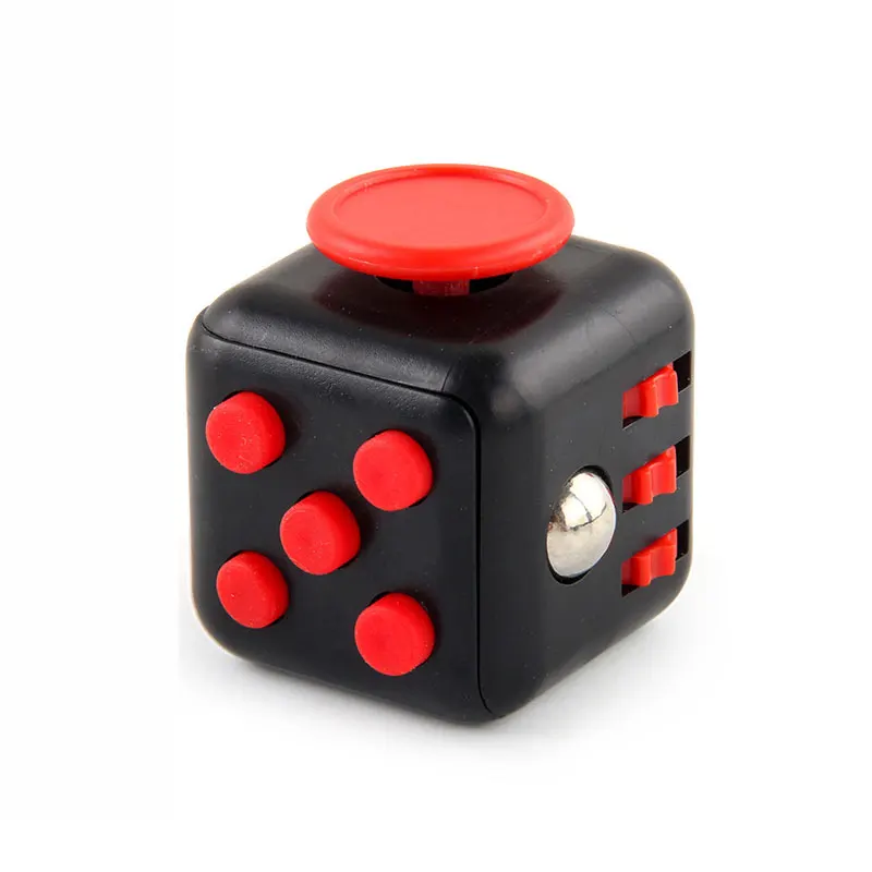 6-in-1 Fidget Cube Toy Hand Spinner voor anti-stress/anti-angst Fidget speelgoed voor kinderen, tieners, volwassenen-3,4 cm 40 g meerdere kleuren
