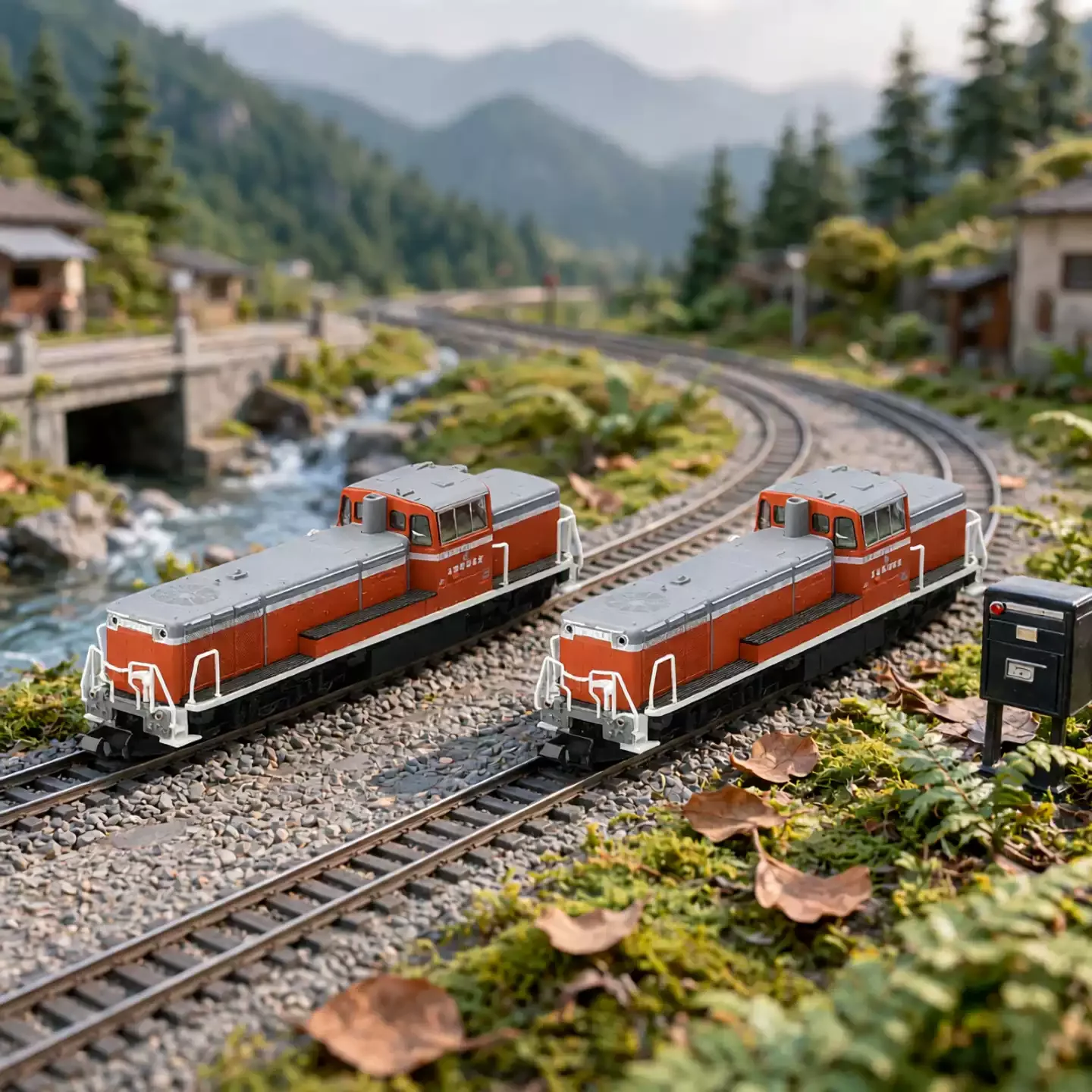 TOMIX N Gauge Train Model Diesel Locomotive 2-Car Set 98159 KE65 Diesel Locomotive 2-Car Set Sand Table Display