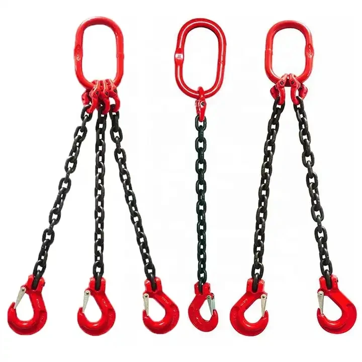 8 Ton Lifting Chain Sling / 16 Mm Diameter Grade 80 Hoisting Chain Sling 2 Leg Rigging Lifting