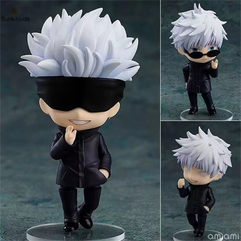 Q version Jujutsu Kaisen 10CM Gojo Satoru Itadori Yuji Fushiguro Megumi Kugisaki Nobara Figure model car ornaments cute doll gif