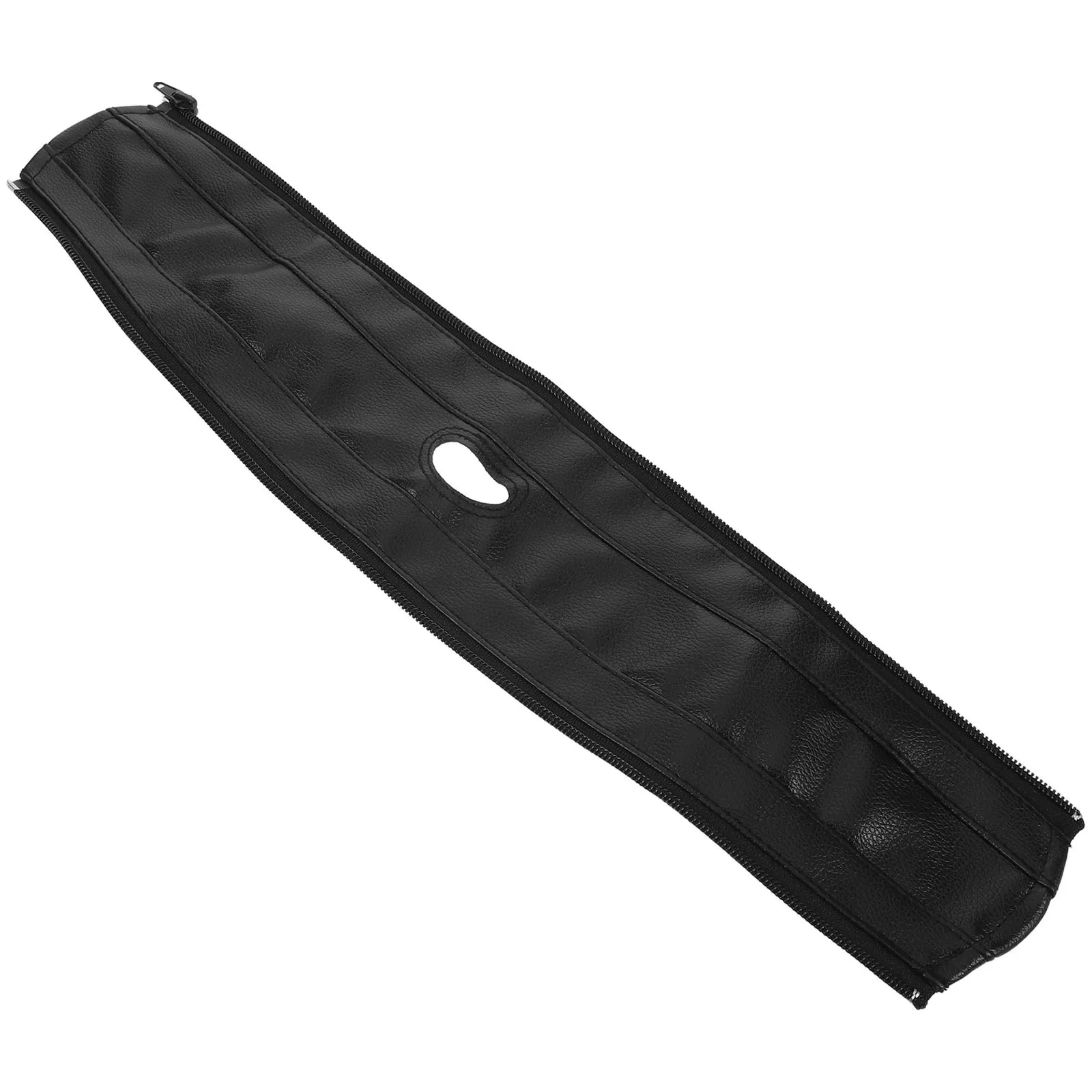 

Универсальный черный чехол на руль коляски из искусственной кожи, сменный чехол на подлокотник на молнии для детской коляски на открытом воздухе