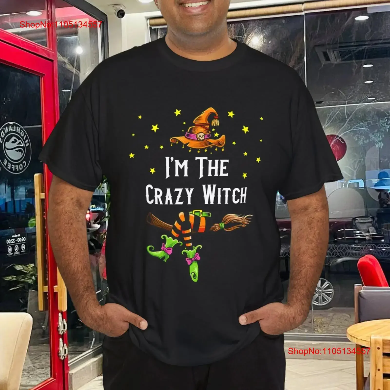 Im the Crazy Witch Halloween Matching Group Costume T Shirt vintage Washed Versatile Comfortable graphic streetwear Breathable