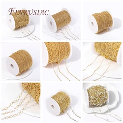 14K Gold Plated Spool Chains For DIY Handmade Jewellery Making Supplies Multi Styles Metal Bulk Chains Wholesale High Quality