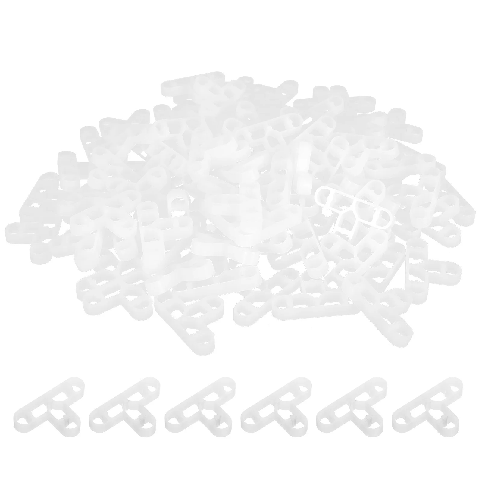 100 قطعة من فواصل البلاط على شكل حرف T لتركيب السيراميك أداة تحديد المواقع وتسوية دقيقة وإكسسوارات قابلة لإعادة الاستخدام