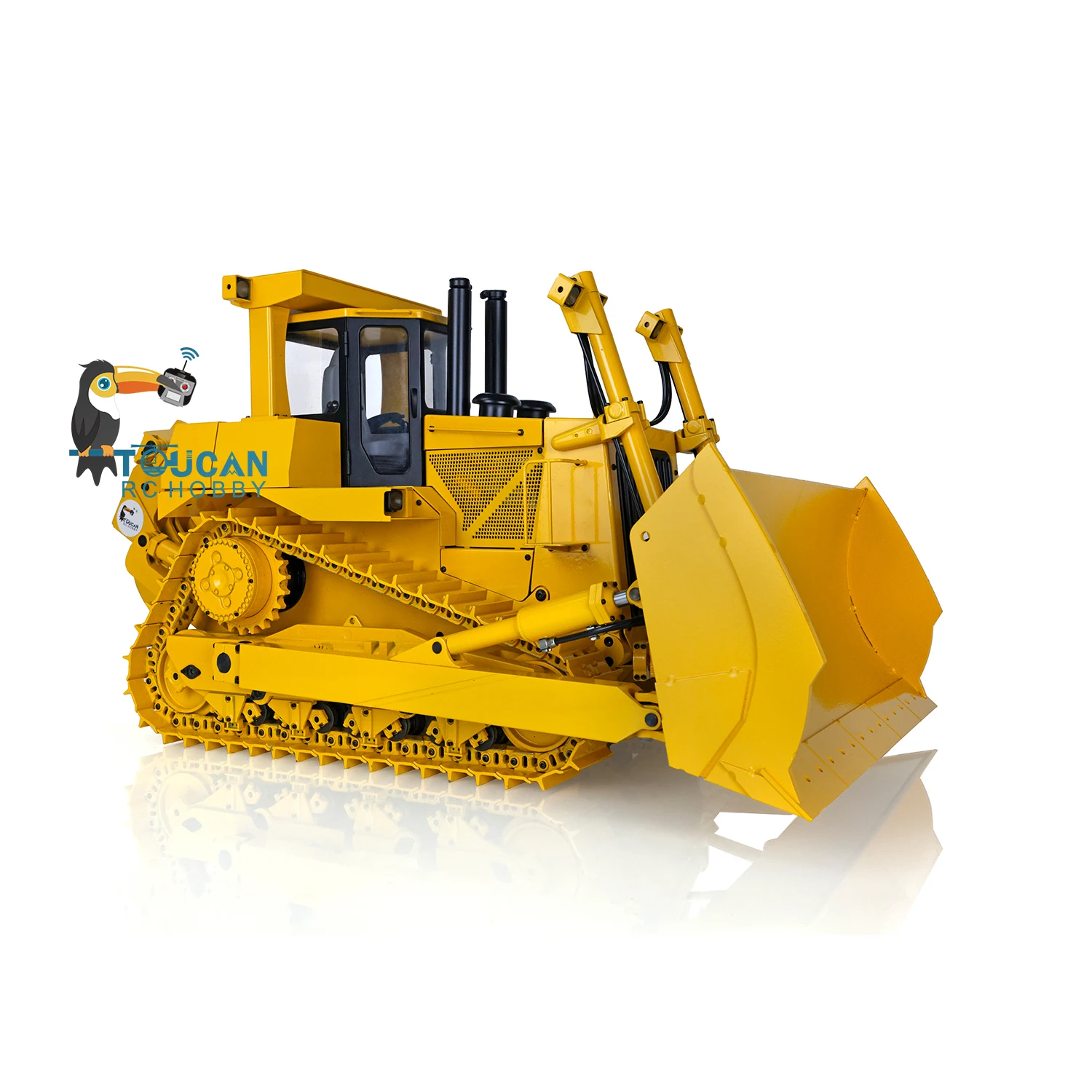 Metall 1/14 RC Bulldozer Hydraulische DXR2 Fernbedienung D10T Kettenpultmodell Professionelle Bausimulation