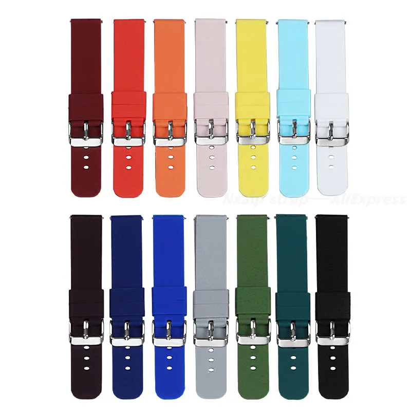 18mm 20mm 22mm 24mm Silicone Strap for Omega Rubber Band Quick Release Candy Color Men Women Replace Bracelet Watch Accessories