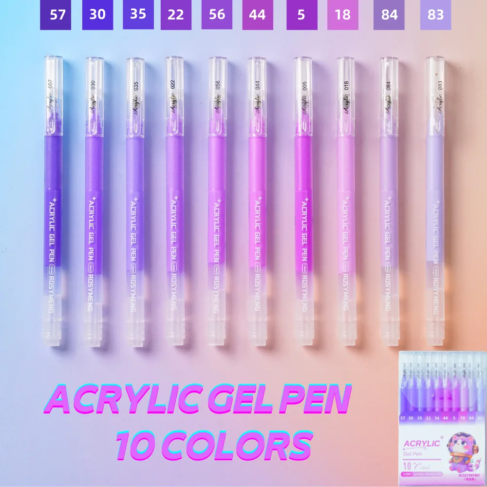 ROSYMENG 10/160 Kleuren Gelpennen, Acrylverf Handboek Pen Set, Multicolor Neutrale Pen, Schrijf- en Tekenmarkers voor Studenten