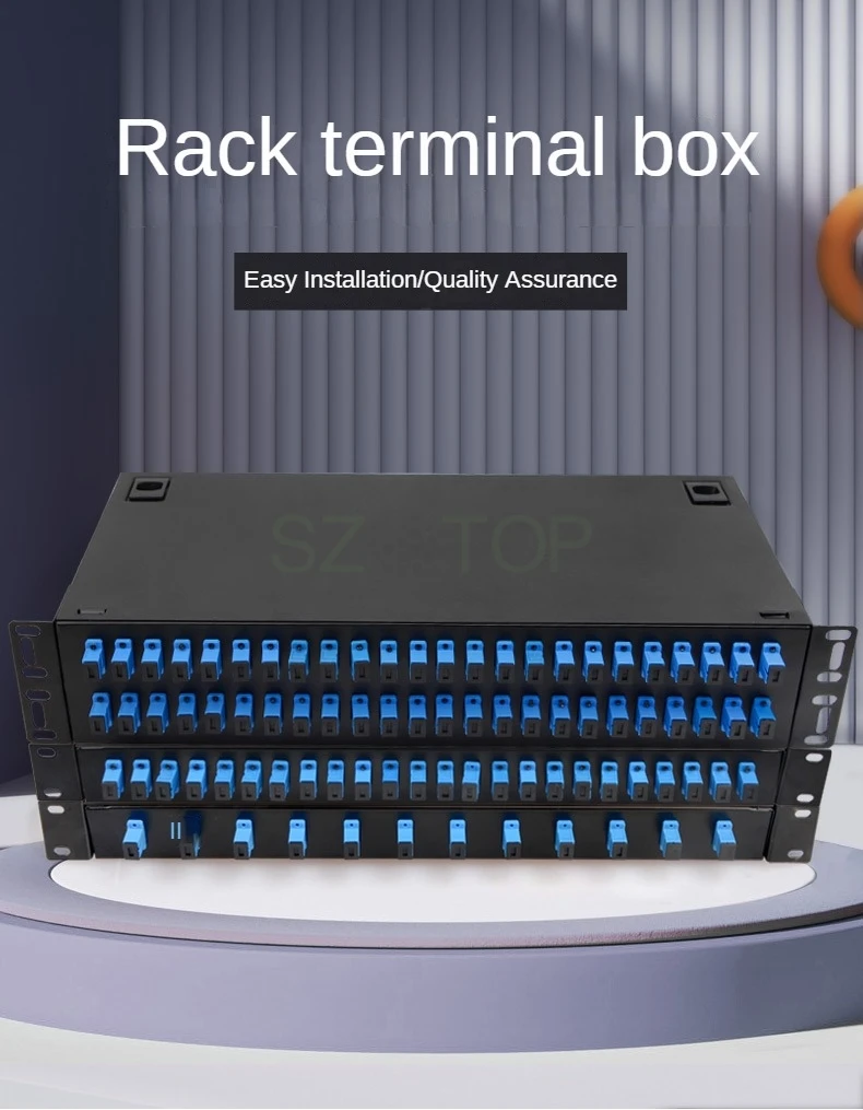 

48 Port UPC Fiber Patch Panel Desktop Pigtail Optical Fiber Terminal Box SC FC LC ST Pigtail Terminal Chassis Type customized