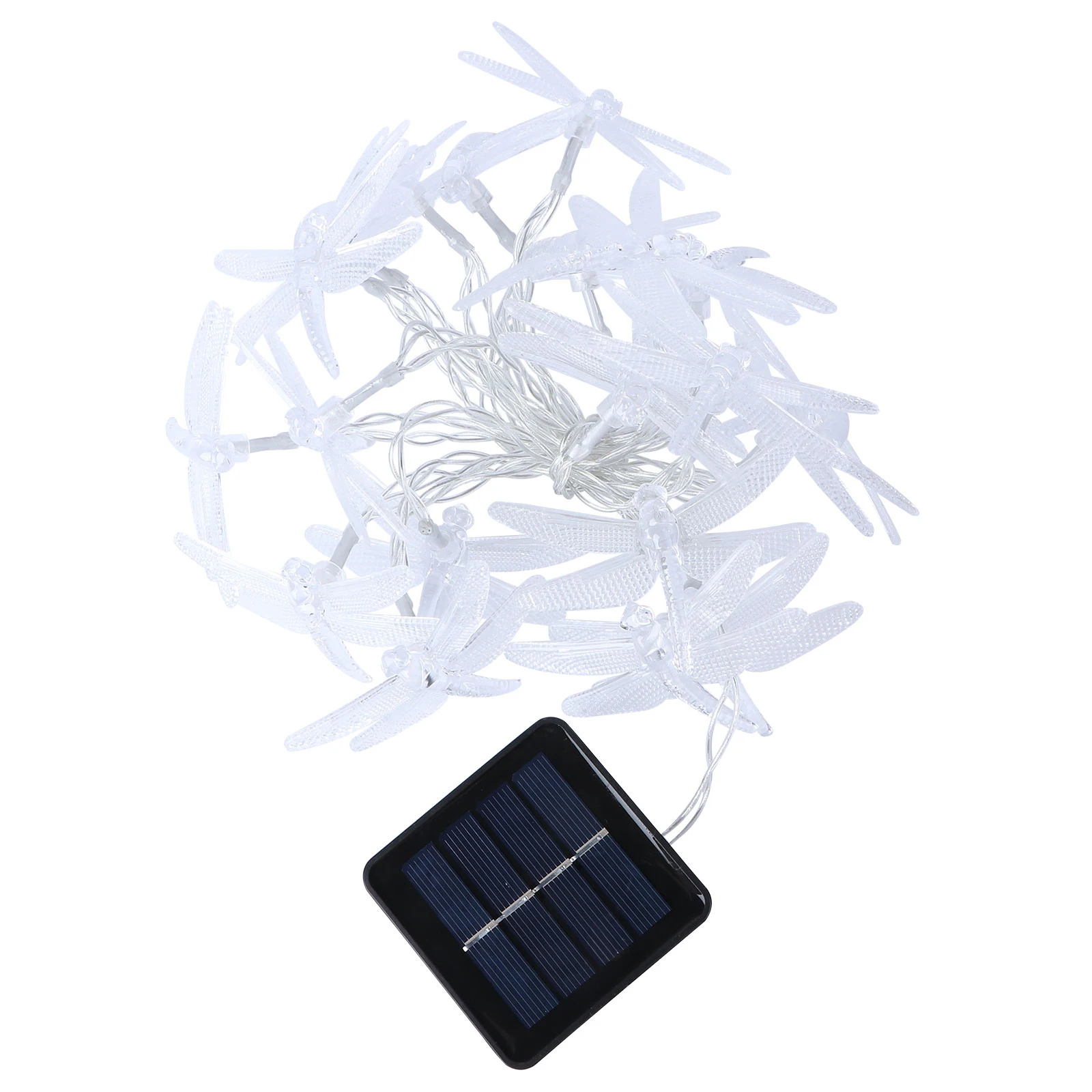 5m 20pcs Solar Dragonfly Lights String Waterproof Decorative Light String for Christmas Home Wedding Party Bedroom Birthday
