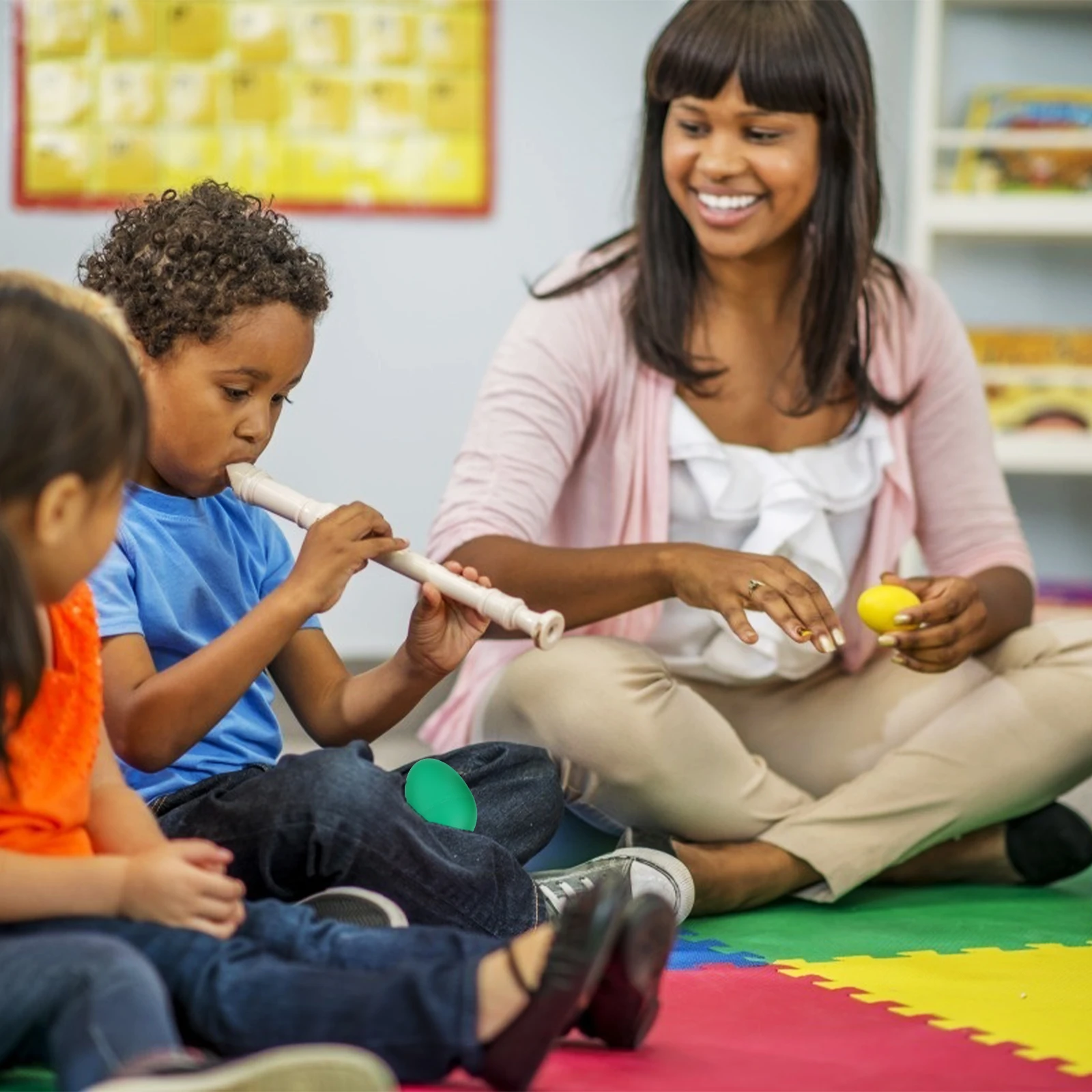 15 stks Kleurrijke Abs Plastic Ei Set Kinderen Muzikaal Speelgoed Instrumenten Peuter Vroege Onderwijs Leuke Speelbal Geschenken