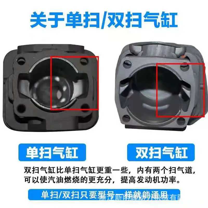 เหมาะสำหรับกระบอกสูบ Yusen 58กระบอกสูบ Logger vick กระบอกเลื่อยยนต์สำหรับเลื่อยตัดไม้ Yamaha 58ใบเลื่อยไม้แบบ double-Sweep 58