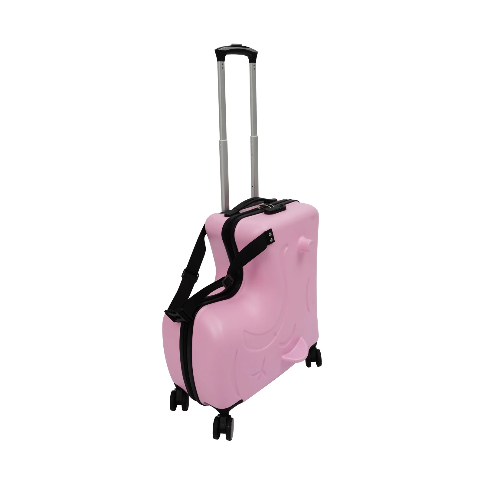 Valigia da viaggio per bambini da 20" con imbracatura di sicurezza, valigia con ruote, blocco password, valigia da trasporto per bambini