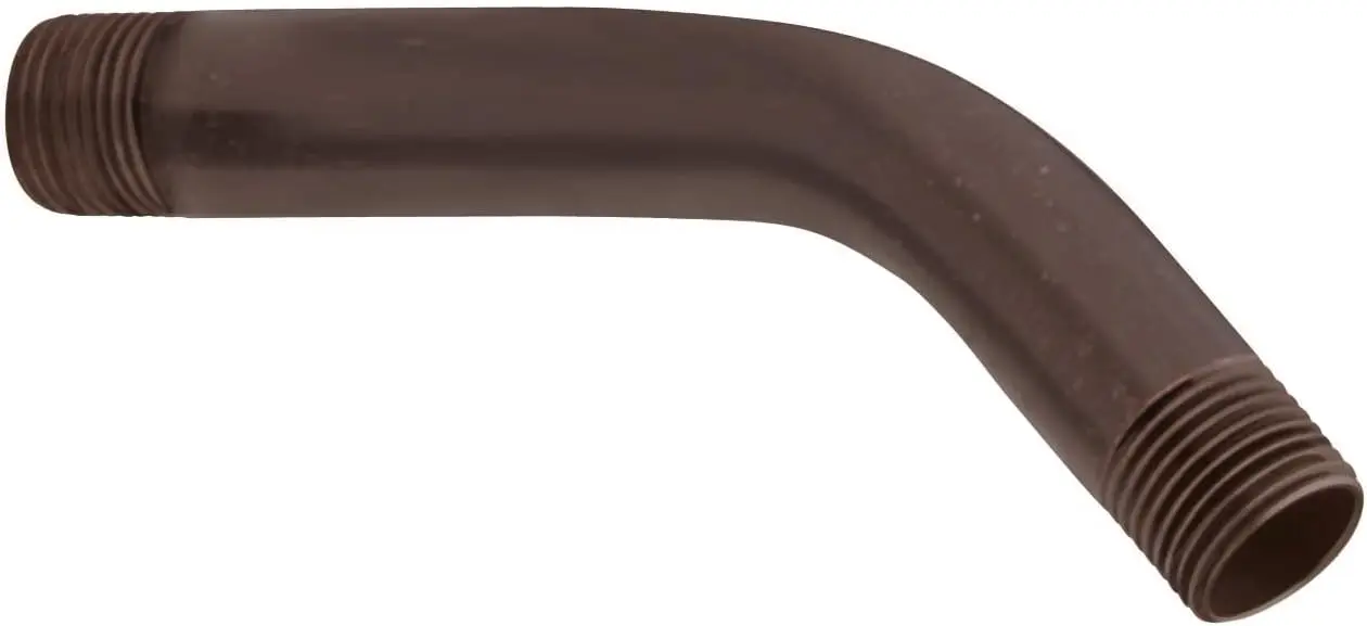 

6-Inch Angled Shower Arm with Oil Rubbed Bronze Finish, 1/2-Inch IPS Connections, Easy Installation