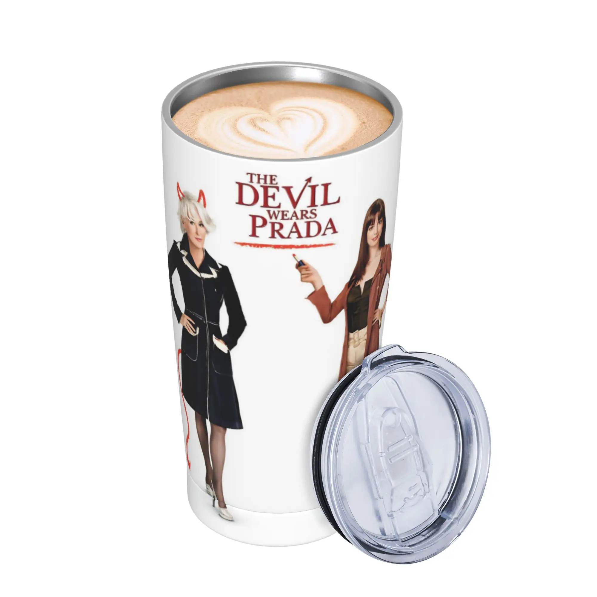 The Devil Wears Pradas 2 Moive Insulated Tumbler with Straws Lid  Vacuum Coffee Mugs Double Wall Car Bottle Cups 20oz