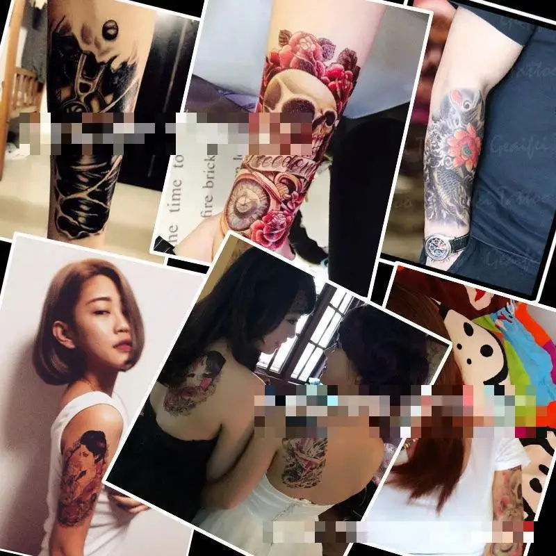 

Flower Arm Tattoo Stickers Tattoo Sexy Carp Guan Gong Beauty Flower Arm Tattoo For Men And Women Temporary Tattoo Sticker-2