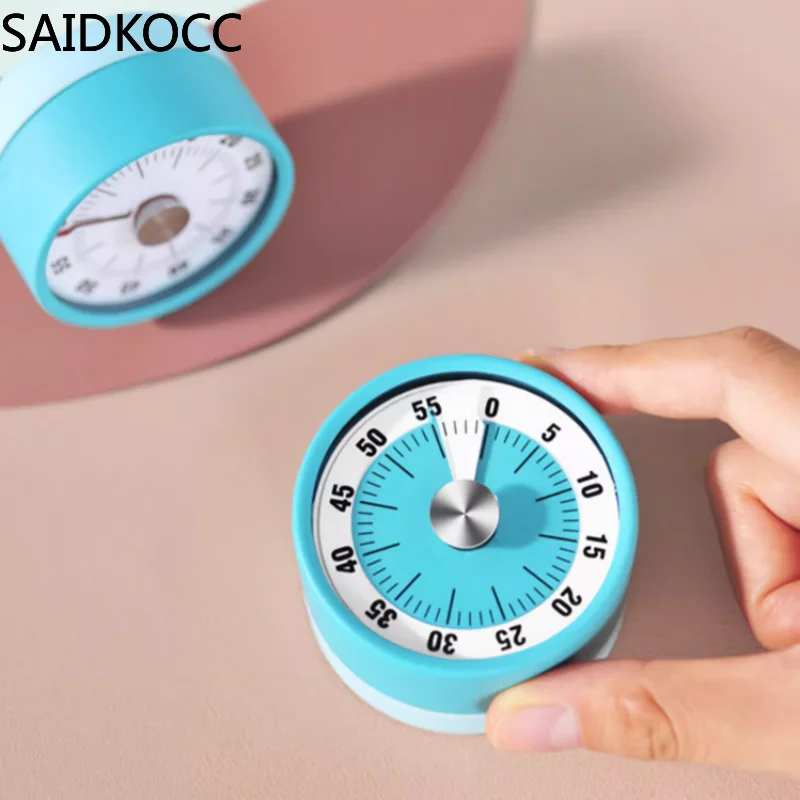 Stainless Steel Visual Timer Mechanical Kitchen Timer 60-Minutes Alarm Cooking Timer With Loud Alarm Magnetic Clock Timer