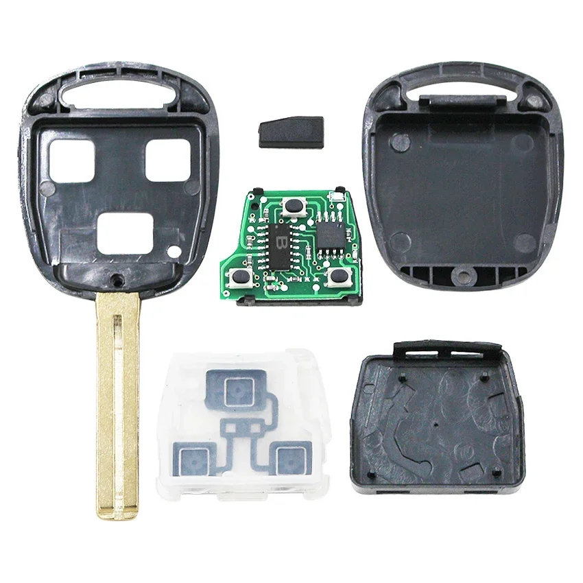 3 Buttons Remote Car Key Fob ASK 433MHz 4D68 Chip for Lexus FCC ID: 50171 TOY48 Uncut Blade