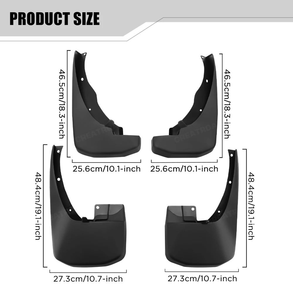 Custom Fit 4PCS Mud Flaps for Nissan Navara Frontier Brute 2005-2015 No Drilling Splash Guards Mudguards Car Fender Accessories