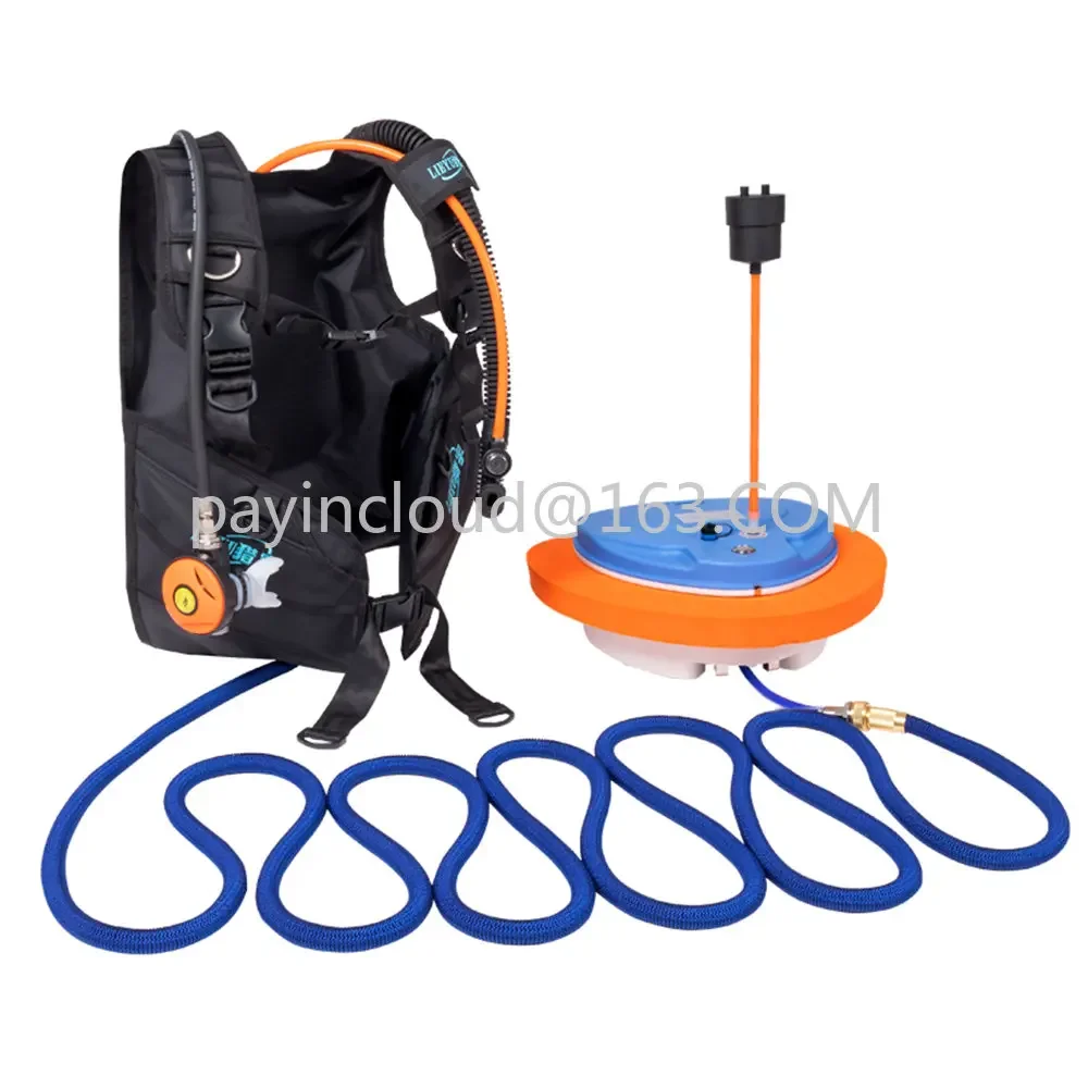 Imagem -04 - Equipamento de Mergulho Snorkel Armadilha Ventilador Móvel Suporte Mais Profundo To10m Tempo 3.55h Snorkel Subaquático Inverno Mergulho no Gelo Novo